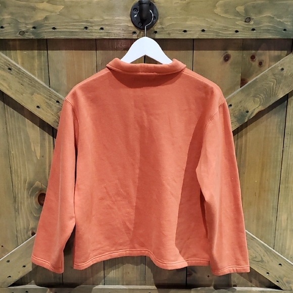 Vintage Orange Floral Embroidered Cardigan Shenanigans Romantic Fun Prairie Farm - Picture 9 of 9